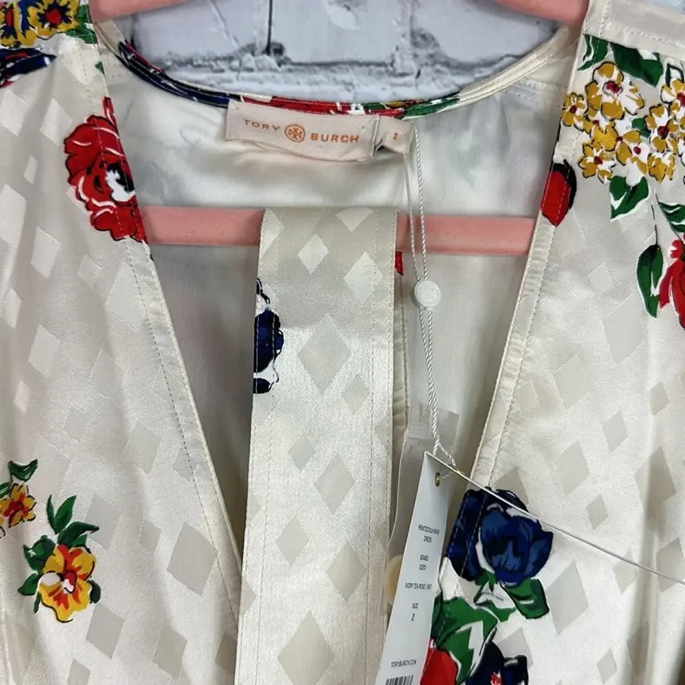 TORY BURCH Printed Silk Wrap Dress 2 NWT*